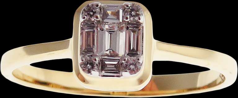 Delicate 18kt Yellow Gold Diamond Ring