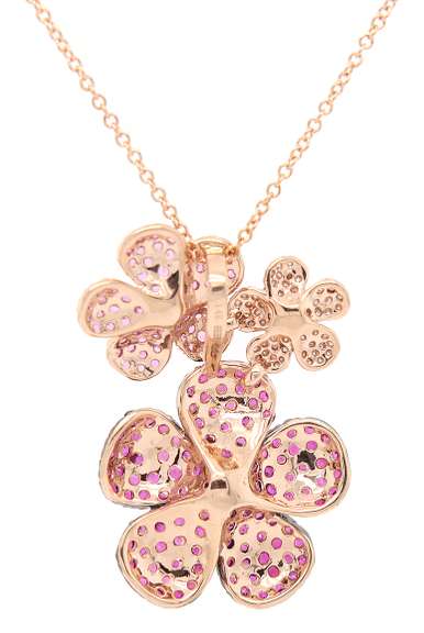 Effy Rose Gold Mixed Stones and Diamond Pendant