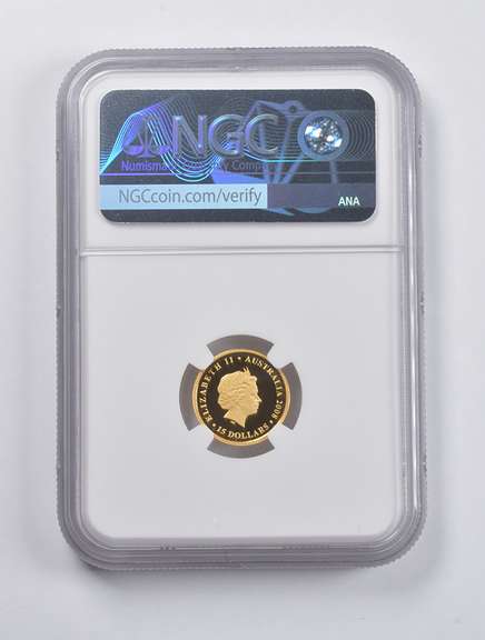 PF70 UCAM 2008-P Australia $15 Gold Koala 1/10 Oz. .999 Fine Gold NGC
