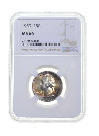MS66 1959 Washington Quarter - Graded NGC