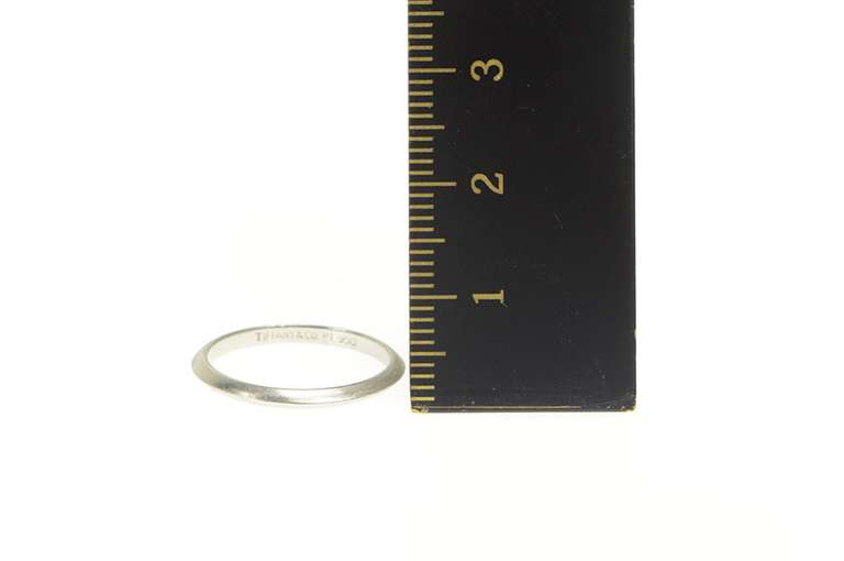 Platinum Tiffany & Co. 1.9mm Ridged Wedding Band Ring