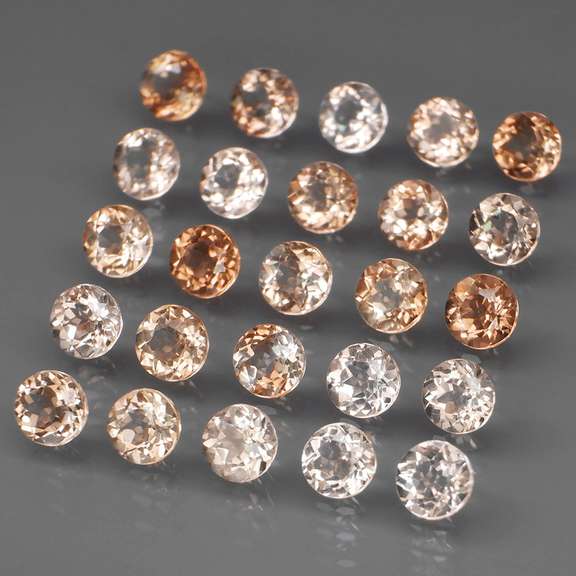 Superb quality 7.47ct 25pc imperial Topaz set