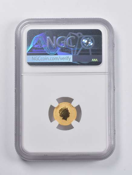 MS69 2018-P Australia $5 Gold Year Of The Dog 1/20 Oz. .999 Gold NGC