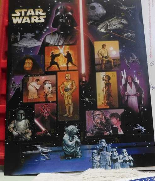 Stamp Sheets: Star Wars  &  Flags  $12.75