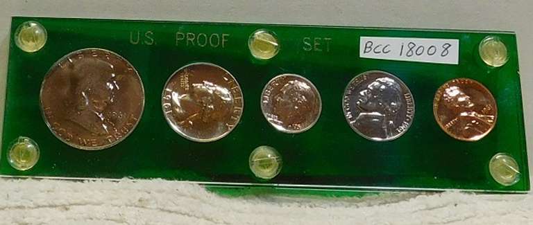 1961 GEM Sil PRF Set, Delux holder