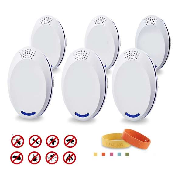 6PC Night Light Pest Repellent Ultrasonic Pest Repeller