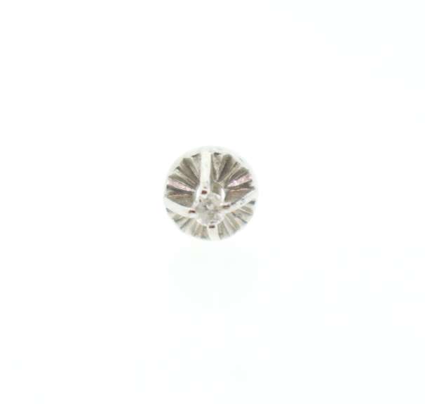 Singular Platinum Diamond Stud Earring