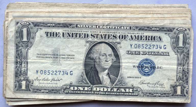 40 $1 Silver Certificates