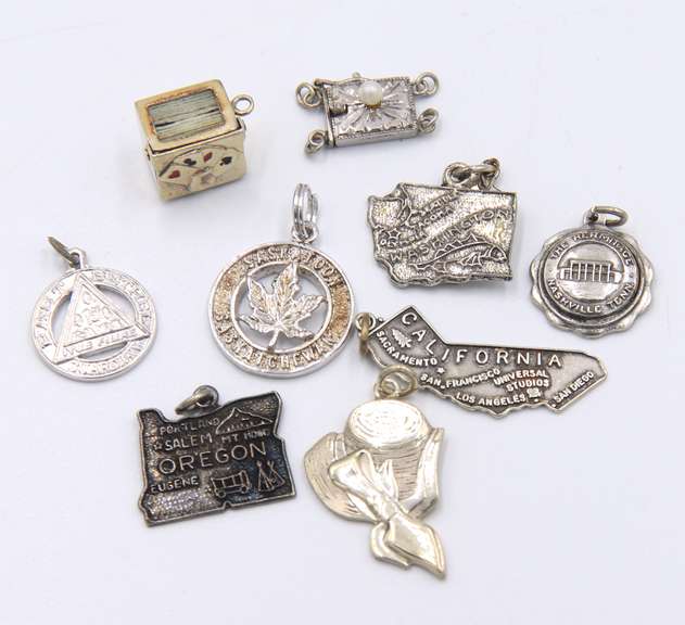 Group Lot of Vintage Sterling Silver Charms