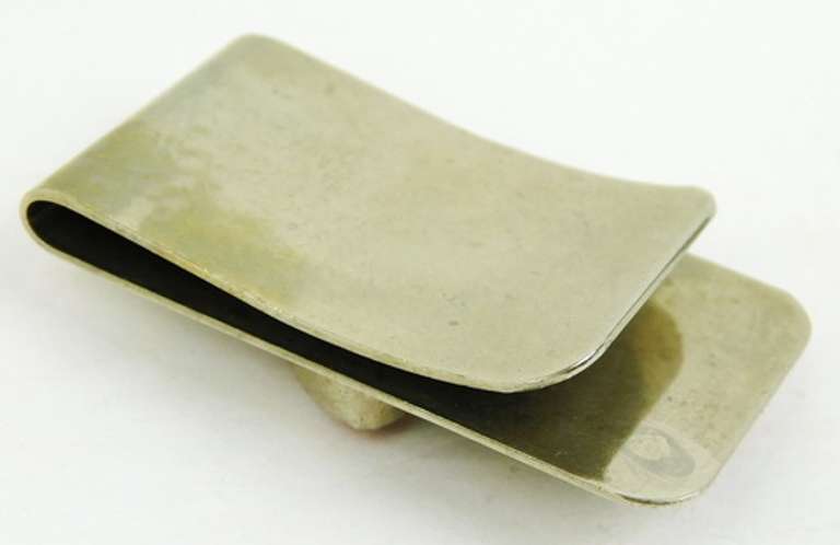 Native American Indian Turquoise & Coral Silver Money Clip