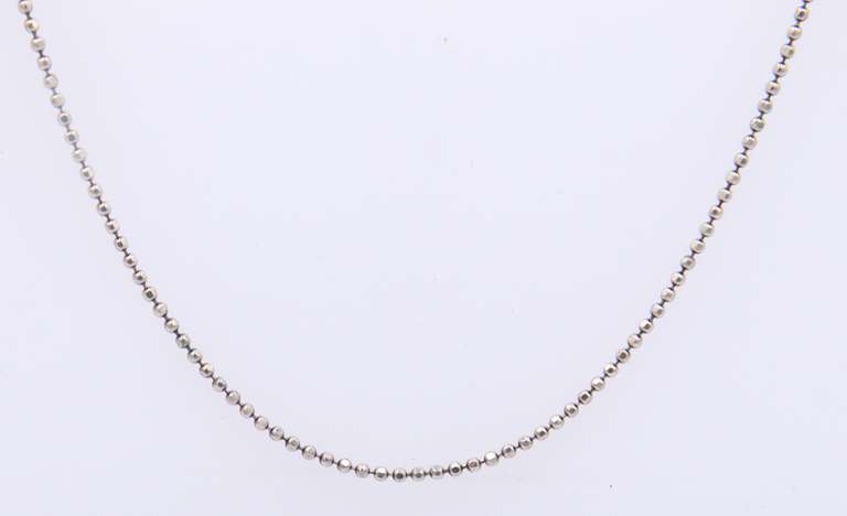 Vintage Sterling Silver Bead Chain Necklace