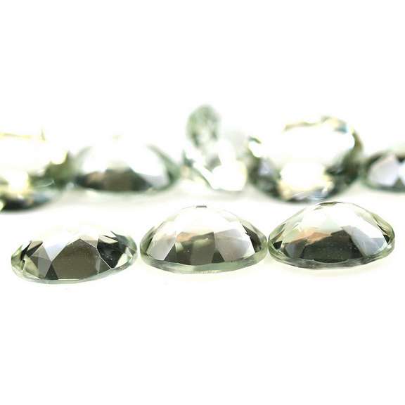 Gorgeous 12.71ct natural platinum green Amethyst set
