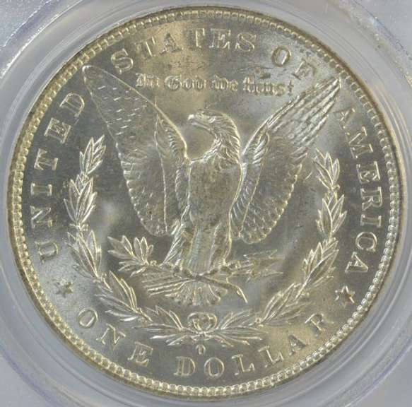 Great nearly Gem BU 1884-O Morgan Silver Dollar. PCGS MS64