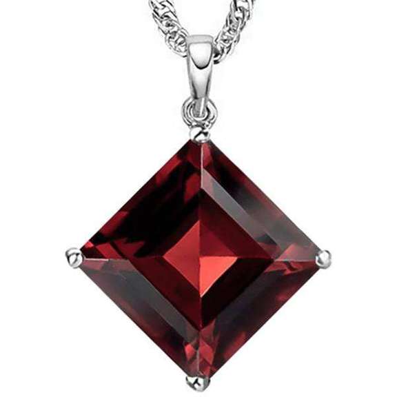 5.24 CT GARNET 10KT SOLID GOLD PENDANT