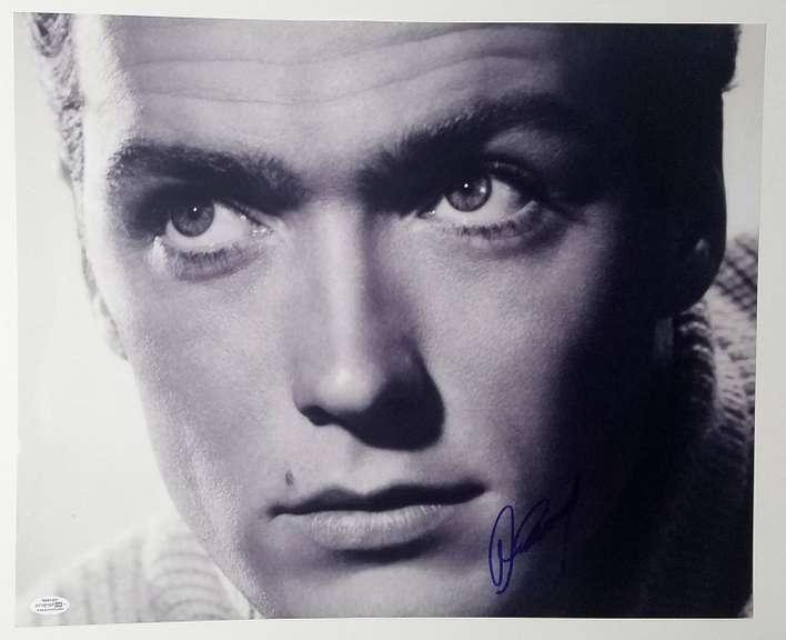 Clint Eastwood Autographed Vintage B/W Young 16x20 Photo ACOA
