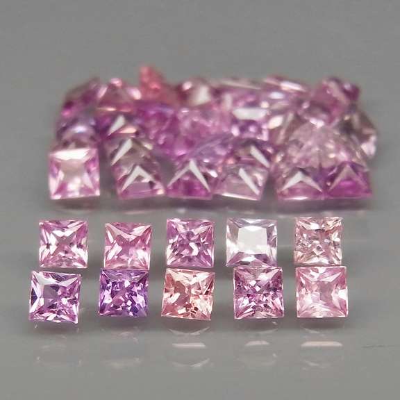 Radiant princess cut! Unheated! 3.46ct Sapphire set!