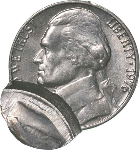 1976 Jefferson Nickel Double Struck Error