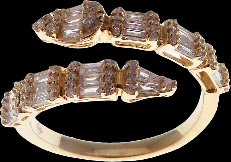 18KT Solid Yellow Gold Diamond Band Ring