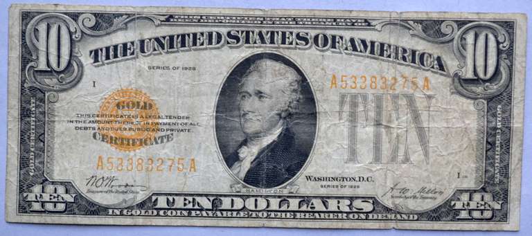 1928 First Series Small Size Gold Certificate