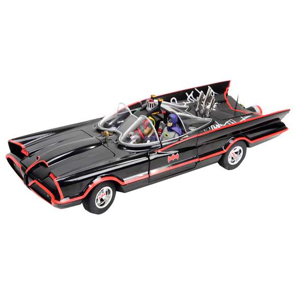 Adam West, Burt Ward Signed Elite1:18 Scale Die-Cast Batmobile w Figures