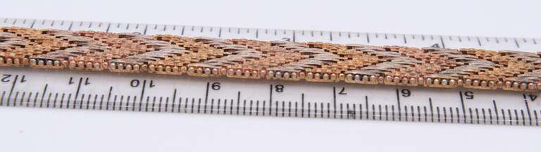 STERLING SILVER AND GOLD MESH BRACELET