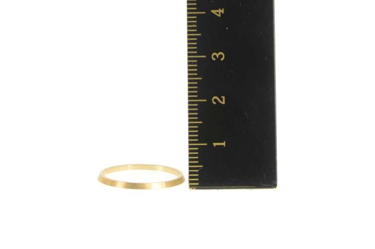 14K Yellow Gold Grooved 1.3mm Vintage NOS 1950's Band Ring
