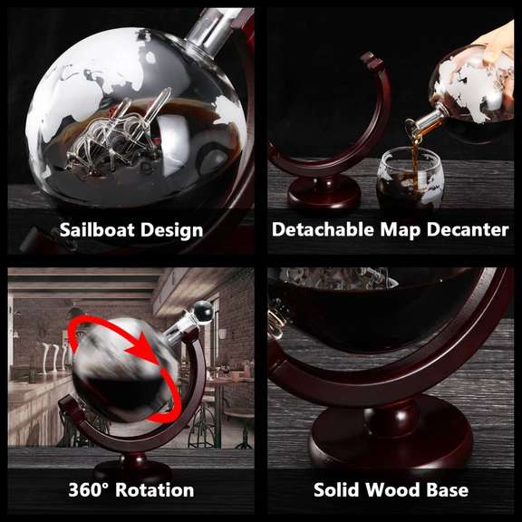 850ml Glass Decanter Globe