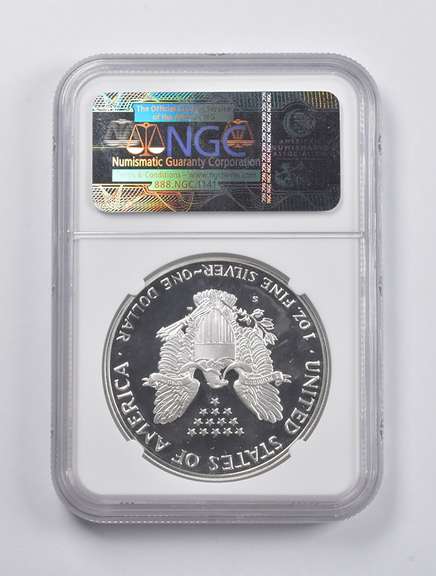 PF69 UCAM 1986-S American Silver Eagle Signed Jones NGC