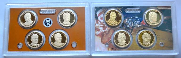 9 US Presidential Proof Sets