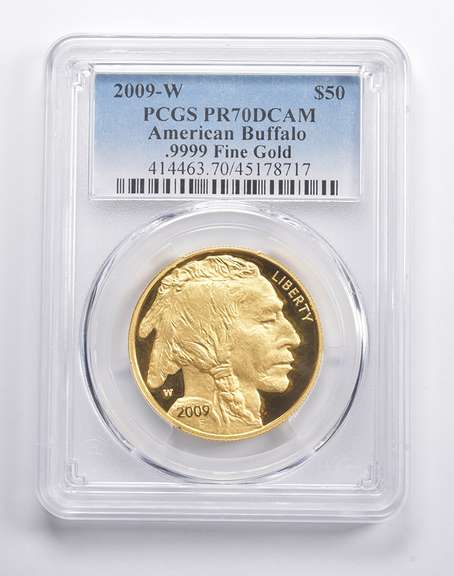 PR70 DCAM 2009-W $50 American Gold Buffalo 1 Oz. .999 Fine Gold PCGS