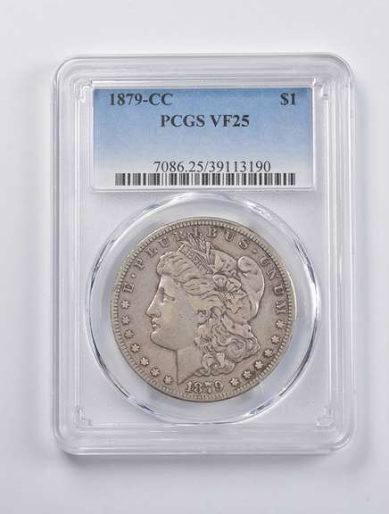VF25 1879-CC Morgan Silver Dollar PCGS