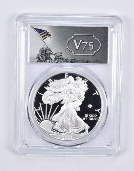PR69 DCAM 2020-W American Silver Eagle V75 Privy Mark FDOI PCGS