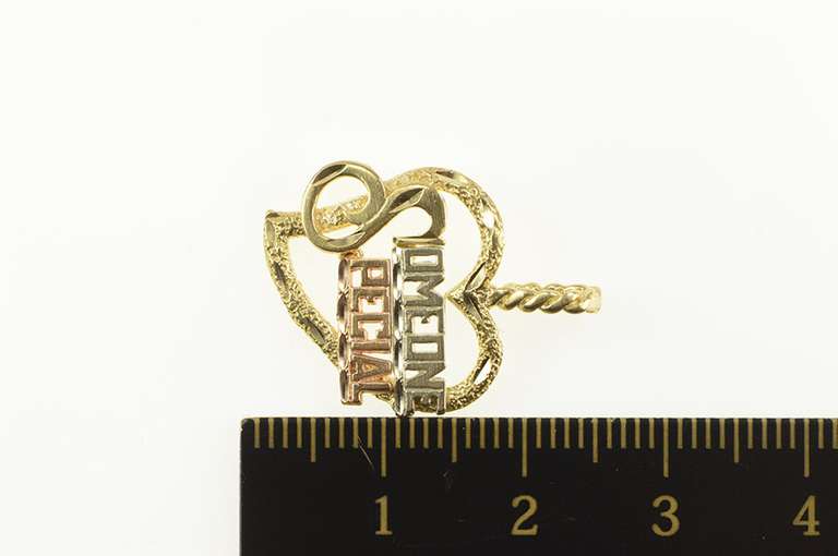 14K Yellow Gold Special Heart Love Symbol Valentine Charm/Pendant