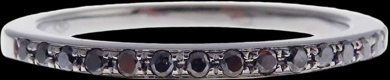 Haunting Dark 18k White Gold Black Diamond Set Ring
