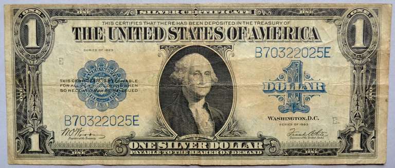 1923 Last Series Large Size Silver Certificate Fr238