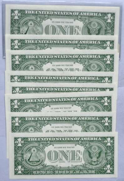 18 Consecutive CH CU 1957 A $1 Silver Certificates