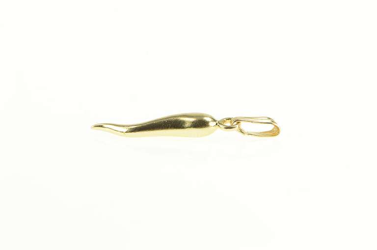 14K Yellow Gold Trad. Italian Horn Spiritual Protection Charm/Pendant