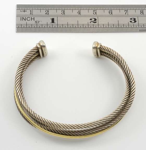 David Yerman Bangle-Sterling & 1/4 18k Gold