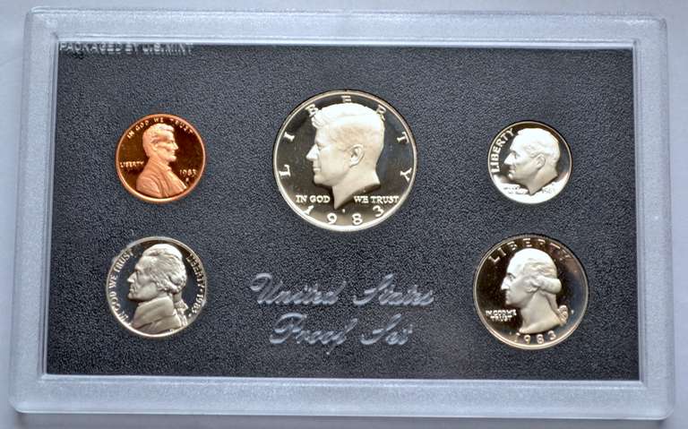 1979-1985 US Proof Sets In Original Boxs