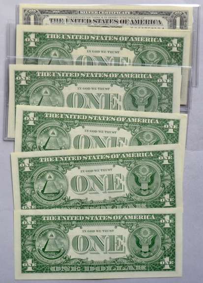 11 CH CU $1 1957B Silver Certificates