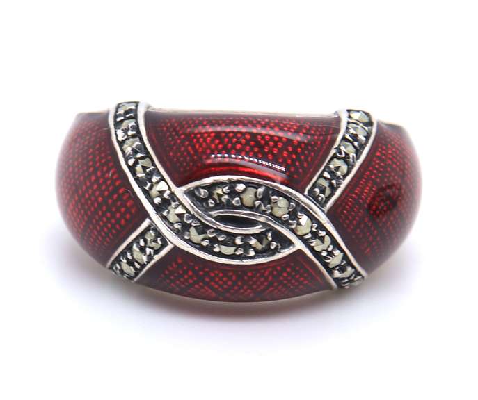 Group Lot of 2 Vintage 925 Sterling Silver Rings