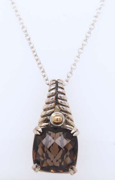 Stylish Effy Smokey Quartz Sterling Silver Necklace