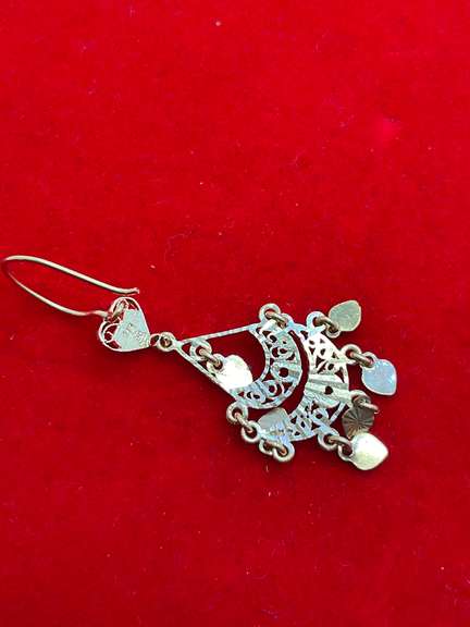 14K YELLOW GOLD CHANDELIER EARRINGS