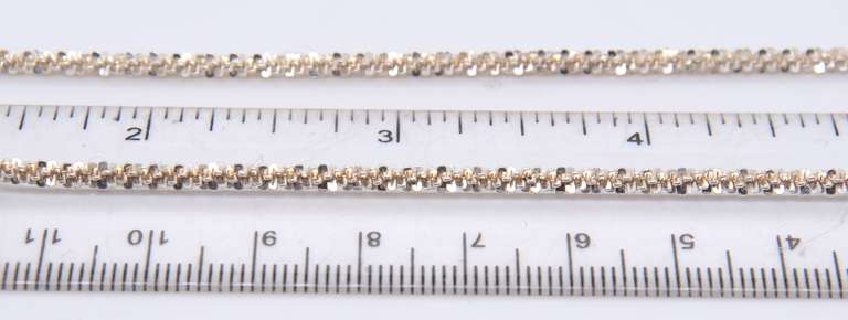 Italian Sterling Silver Popcorn Chain Necklace