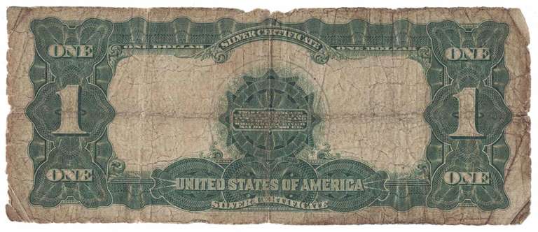 1899 $1 US Black Eagle Paper Money One Dollar Silver Certificate Banknote
