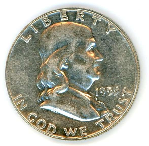1955 Franklin Silver Half Dollar