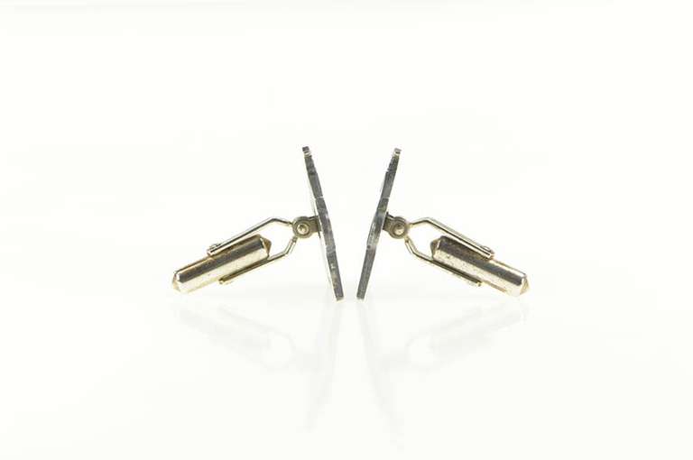 Sterling Silver 1940's Rolls Royce Front Grill Luxury Car Cuff Links