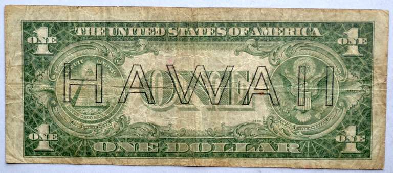$1 1935 A Hawaii Emergency Issue Silver Certificate Fr2300