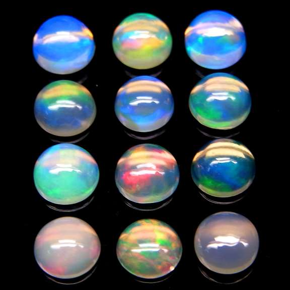 Smoldering 4ct unheated Jelly Opal set