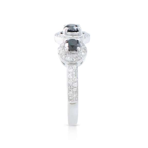 14KT White Gold 1.27ctw Black Diamond Ring